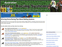 Tablet Screenshot of horseracingsystems.com.au